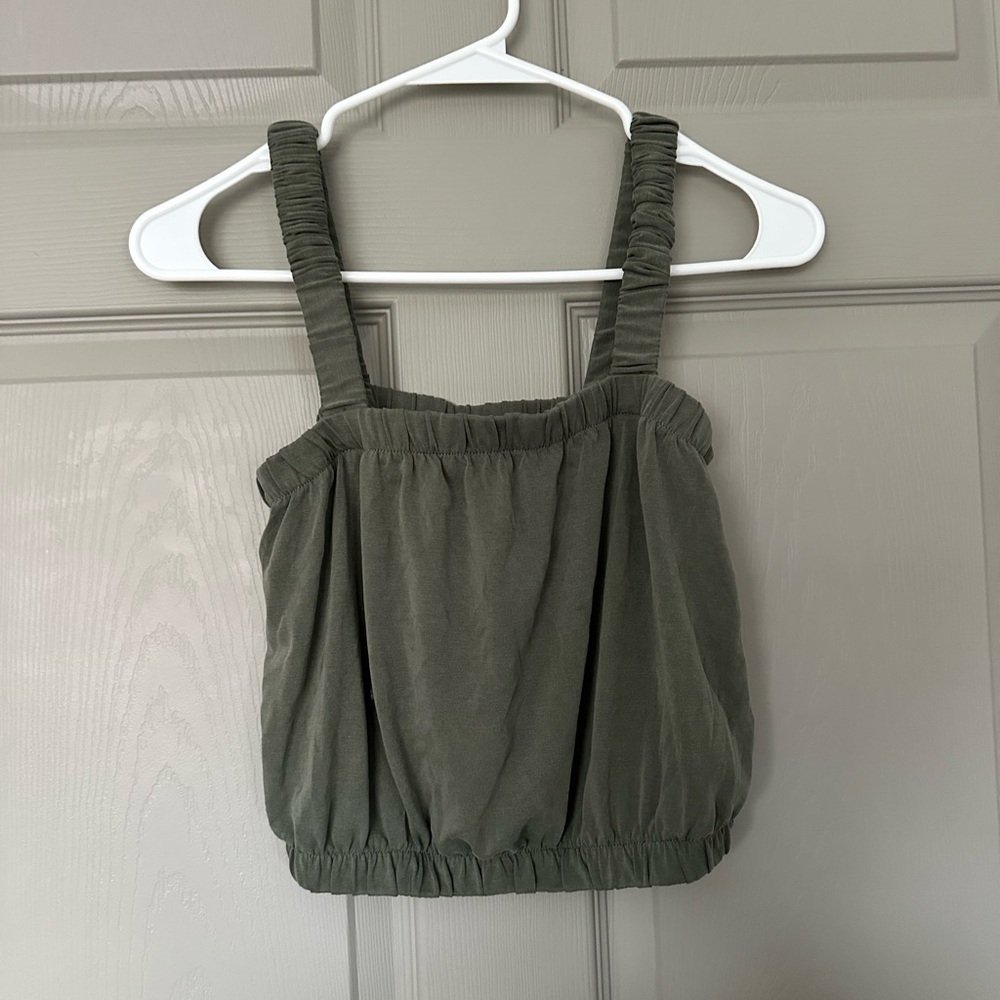 Ruched Strap Crop Tank